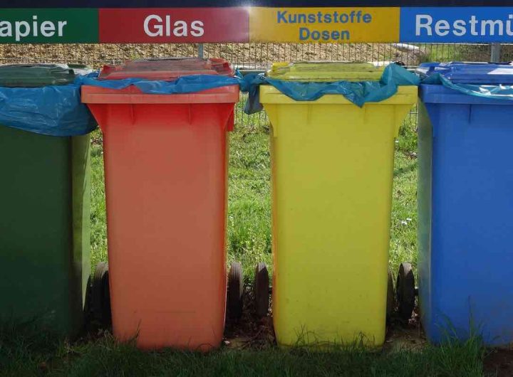 Bidoni della raccolta dei rifiuti