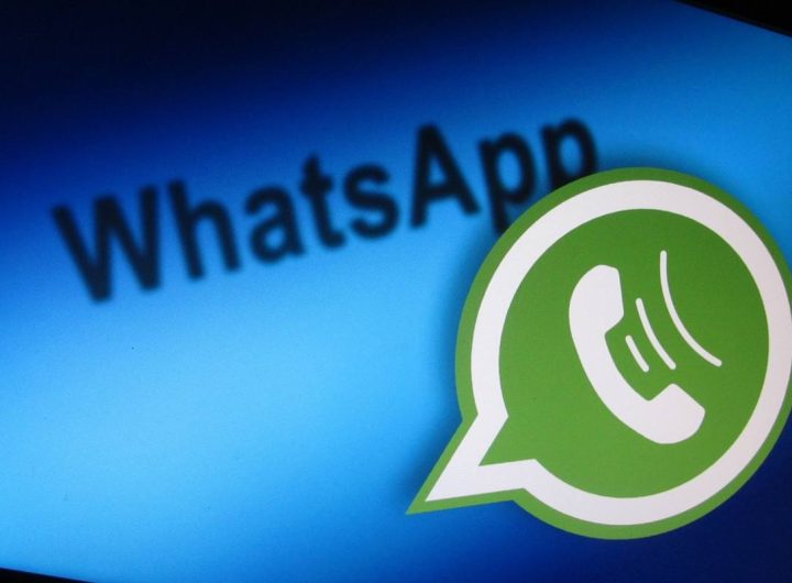 Illustrazione dell'icona di Whatsapp su uno sfondo blu (Pixabay)