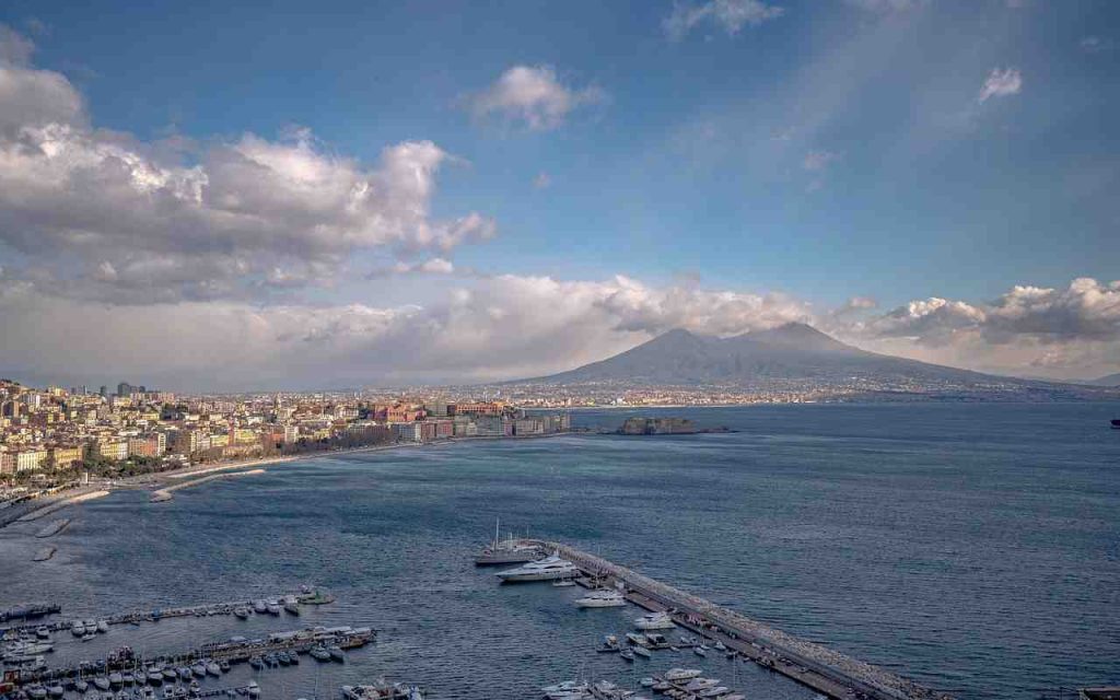 Vista panoramica del Golfo di Napoli