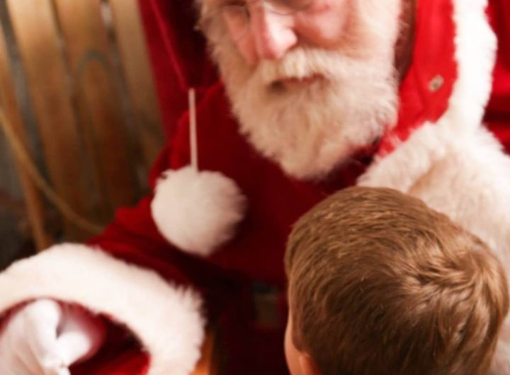 Bambino e babbo Natale