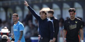 "Conte annuncia a Napoli i nomi di Sudakov, Frattesi e Gabri Veiga per il mercato estivo."